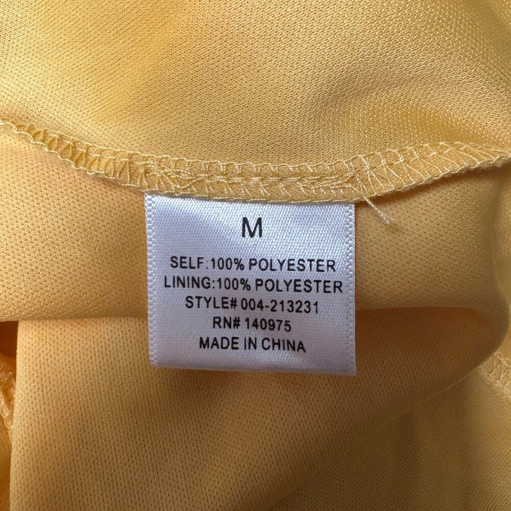 Miami Yellow Crochet Lace Tiered Dress Womens Size Medium Sleeveless Summer - Picture 7 of 9